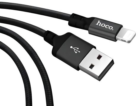 Чёрный USB Hoco X14 Times Speed Lightning 2m