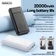 Повербанк Remax RPP-166 Lango (20000 mAh / Out: 2USB 5V/2.1A / In: Type-C, micro-USB 5V/2.1A ) с LED индикатором, Белый Повербанк Remax RPP-166 Lango (20000 mAh / Out: 2USB 5V/2.1A / In: Type-C, micro-USB 5V/2.1A ) с LED индикатором, Белый