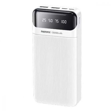 Повербанк Remax RPP-102 Lesu Series (20000 mAh / Out: 4USB 5V/2A / In: micro-USB 5V/2A ) с LED индикатором, Белый Повербанк Remax RPP-102 Lesu Series (20000 mAh / Out: 4USB 5V/2A / In: micro-USB 5V/2A ) с LED индикатором, Белый