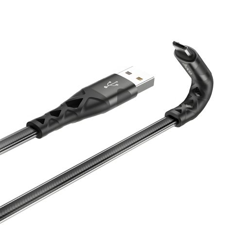 Кабель Hoco U105 USB to MicroUSB 1.2m чорний Кабель Hoco U105 USB to MicroUSB 1.2m чорний
