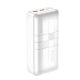 Повербанк XO PR189 (30000mAh 2USB 22.5W QC3.0, Type-C PD 20W/In: micro-USB, Type-C 18W) з LED індикатором, White