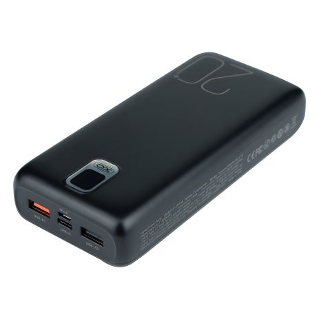 Повербанк XO PR185 + 2 Cable (20000mAh / Out: 2USB-A 22.5W QC3.0, Lightning, Type-C PD 20W / In: micro-USB, Type-C 18W ) с LED Дисплеем, Чёрный Повербанк XO PR185 + 2 Cable (20000mAh / Out: 2USB-A 22.5W QC3.0, Lightning, Type-C PD 20W / In: micro-USB, Type-C 18W ) с LED Дисплеем, Чёрный
