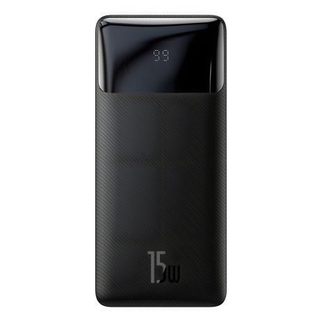Повербанк Baseus PPDML-K Bipow 15W 30000 mAh Out: 2USB + QC3.0 Type-C: 5V/3A Max 15W / In: Micro 5В/2А (10W), Type-C 5В/3А (15W) с Дисплеем, Black