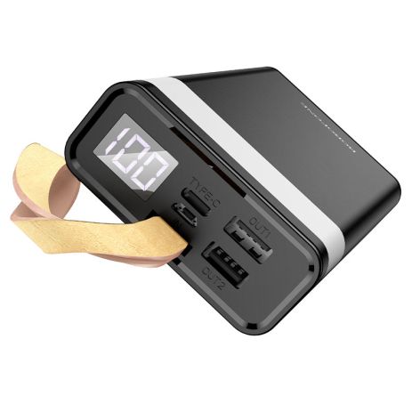 Повербанк Borofone BJ18 Coolmy 20000 mAh 2USB 10W / In: Type-C, micro-USB 10W, LED + Lamp, Black