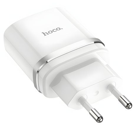 Мережевий Зарядний Пристрій Hoco C12Q QC 3.0 Білий