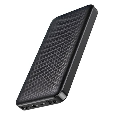 Повербанк Borofone BJ3 Minimalist (10000 mAh/Out: 2USB 5V/2A/In: Type-C, micro-USB 5V/2A) з LED індикатором, Чорний