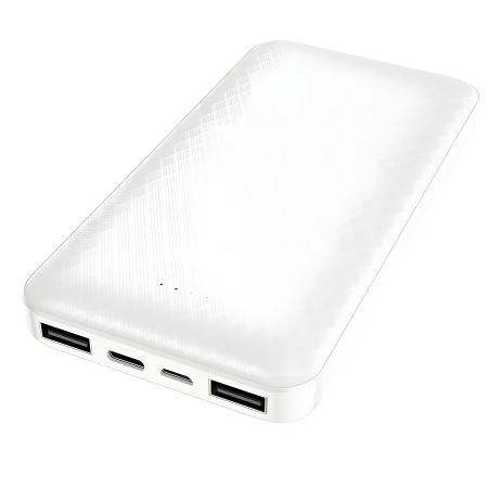 Повербанк Borofone BJ3 Minimalist (10000 mAh/Out: 2USB 5V/2A/In: Type-C, micro-USB 5V/2A) з LED індикатором, Білий Повербанк Borofone BJ3 Minimalist (10000 mAh/Out: 2USB 5V/2A/In: Type-C, micro-USB 5V/2A) з LED індикатором, Білий