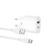 Зарядное устройство XO L81A EU PD20W+QC3.0 Type-C 2USB 18W White