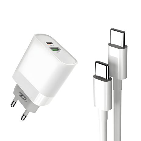 ΠΠ°ΡΡΠ΄Π½ΠΈΠΉ ΠΏΡΠΈΡΡΡΡΠΉ XO L64 Type-C to Type-C QC3.0 18W White ΠΠ°ΡΡΠ΄Π½ΠΈΠΉ ΠΏΡΠΈΡΡΡΡΠΉ XO L64 Type-C to Type-C QC3.0 18W White