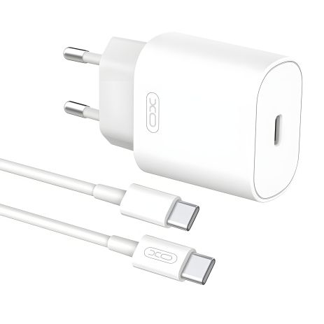 Зарядний пристрій XO L91EU PD 25W Type-C to Type-C White Зарядний пристрій XO L91EU PD 25W Type-C to Type-C White
