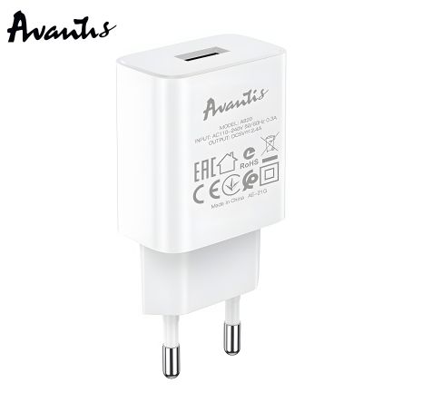 Зарядний пристрій Avantis A820 1USB Type-C White