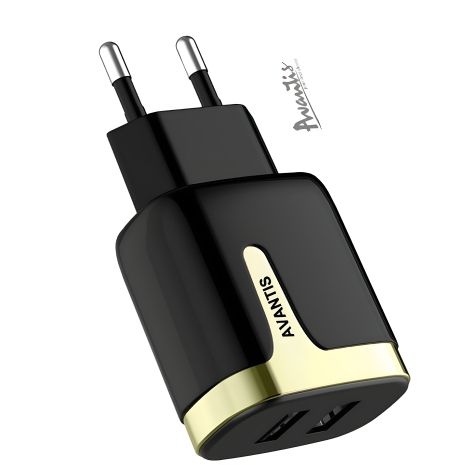 Зарядний пристрій Avantis A640 2USB Type-C Black