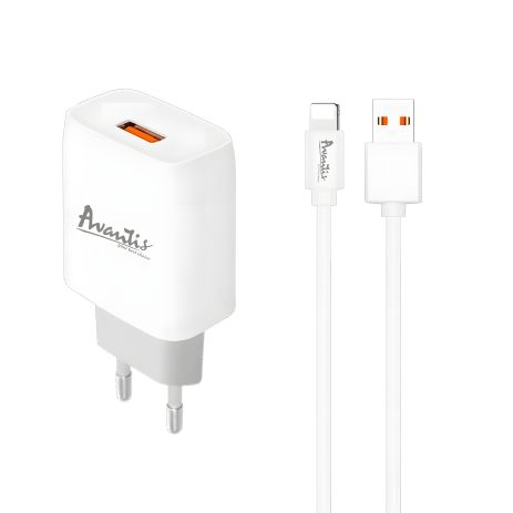 Зарядний пристрій Avantis A815 1USB Lightning White