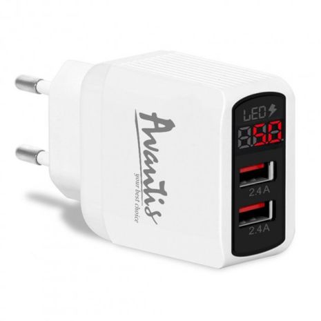 Зарядное устройство Avantis A850 2USB White