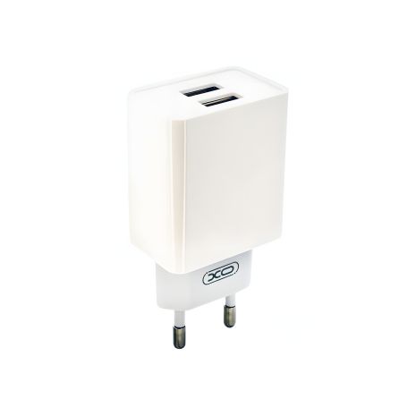 Зарядний пристрій XO L65 EU 2USB 2.4A White