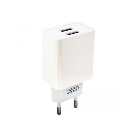 Зарядний пристрій XO L65 EU 2USB 2.4A White