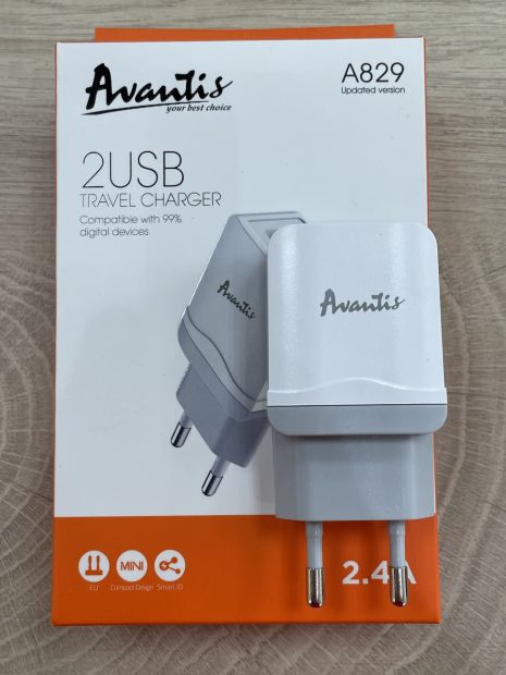 Зарядное устройство Avantis A829 2USB White