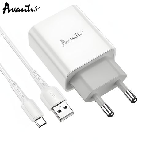 Зарядное устройство Avantis A825 1USB Type-C White