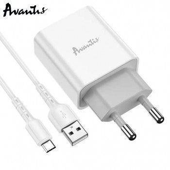 Зарядний пристрій Avantis A825 1USB Type-C White