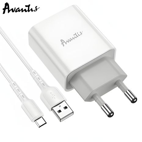 Зарядний пристрій Avantis A825 1USB Type-C White