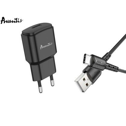 Зарядний пристрій Avantis A480 1USB Type-C Black