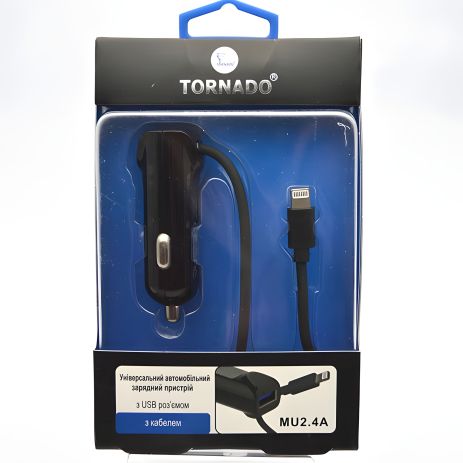 Автомобільний зарядний пристрій Tornado TD-11 Lightning 2.4 Black