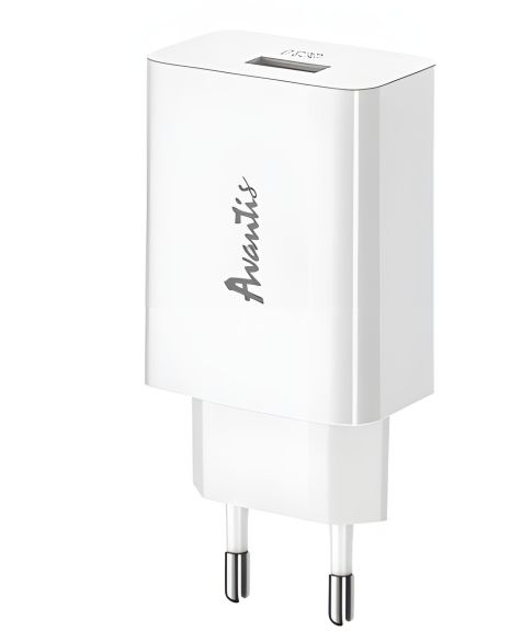 Зарядний пристрій Avantis A425 1USB QC3.0 White