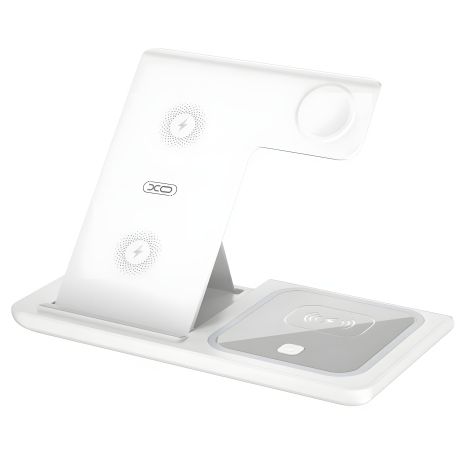 Бездротове зарядне устройство XO WX023 3 в 1, Біле