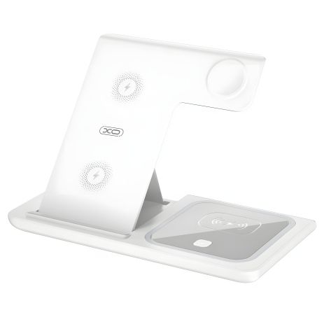 Зарядное устройство беспроводное XO WX023 3 в 1 Белое