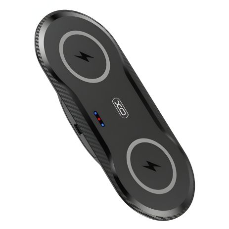 XO WX025 20W Бездротове зарядне 2 в 1 Чорне XO WX025 20W Бездротове зарядне 2 в 1 Чорне