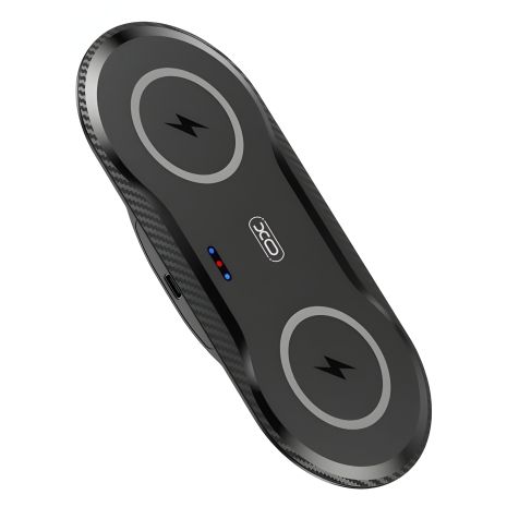 XO WX025 20W Бездротове зарядне 2 в 1 Чорне
