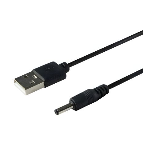 Черный USB кабель to DC 5v 3.5x1.35 mm (для подключения роутера и других устройств к USB питанию)