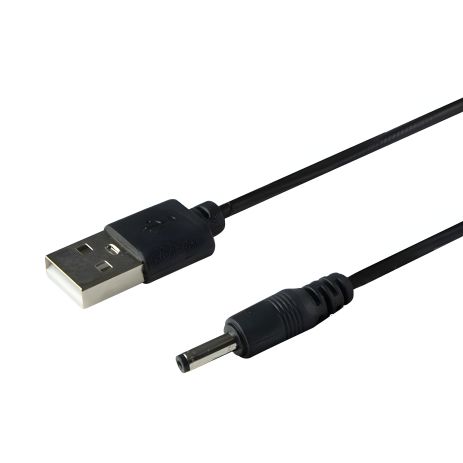 Черный USB кабель to DC 5v 3.5x1.35 mm (для подключения роутера и других устройств к USB питанию)