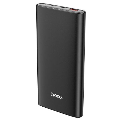 Повербанк Hoco J83 (10000 mAh / Out: USB 18W QC3.0, Type-C 20W PD / In: Type-C 18W, micro-USB 18W) с LED индикатором, Чёрный