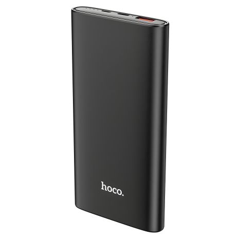 Повербанк Hoco J83 (10000 mAh / Out: USB 18W QC3.0, Type-C 20W PD / In: Type-C 18W, micro-USB 18W) с LED индикатором, Чёрный