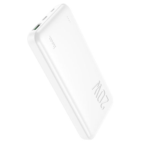 Повербанк Hoco J87 (10000 mAh / Out: USB 18W QC3.0, Type-C 20W PD / In: micro-USB, Type-C 18W ) с LED индикатором, Белый