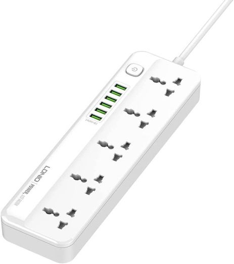 Подовжувач мережевий LDNIO SC5614 5 розеток / 6 USB Білий