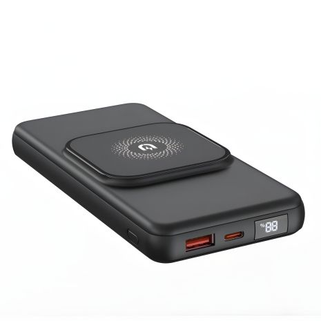 Повербанк XO PR161 Magnetic Wireless (10000 mAh / Out: USB-A 22.5W, Type-C 20W, Qi 15W/ In: Type-C 18W PD) Black Повербанк XO PR161 Magnetic Wireless (10000 mAh / Out: USB-A 22.5W, Type-C 20W, Qi 15W/ In: Type-C 18W PD) Black