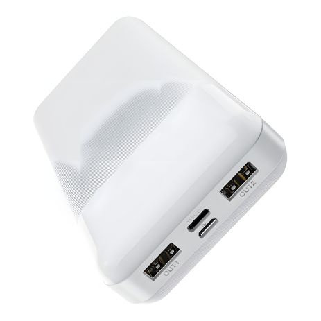 Повербанк Hoco J72A Easy travel (20000 mAh / Out: 2USB 5V/2A / In: Type-C, micro-USB 5V/2A ) с LED индикатором, Белый