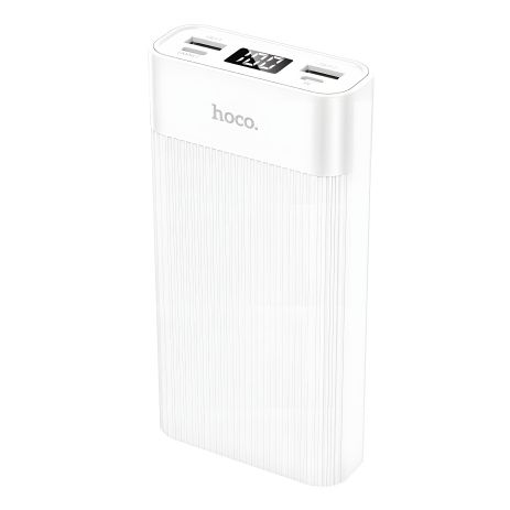 Повербанк Hoco J85 Wellspring (20000mAh / Out: 2xUSB-A / In: micro-USB, Type-C 5V/2A) з LED Дисплеєм, Білий Повербанк Hoco J85 Wellspring (20000mAh / Out: 2xUSB-A / In: micro-USB, Type-C 5V/2A) з LED Дисплеєм, Білий