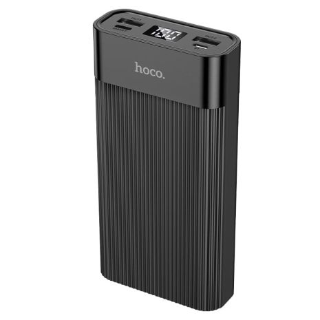 Повербанк Hoco J85 Wellspring (20000mAh / Out: 2xUSB-A / In: micro-USB, Type-C 5V/2A ) с LED Дисплеем, Чёрный