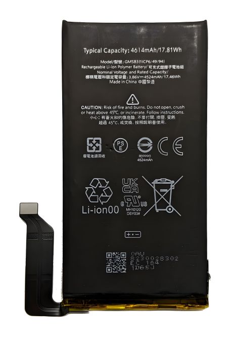 Акумулятор для Google GMSB3 Pixel 6, 4614 mAh [Оригінал PRC] 12 міс. гарантії