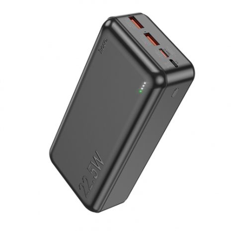 Повербанк Hoco J101B (Micro-USB/Type-C 18W, 1Type-C PD 20W/2USB QC3.0 22.5W/30000 mAh) fully compatible Black