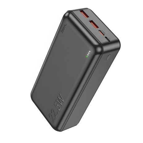 Hoco J101B Повербанк (Micro-USB/Type-C 18W, 1Type-C PD 20W/2USB QC3.0 22.5W/30000 mAh) fully compatible Black