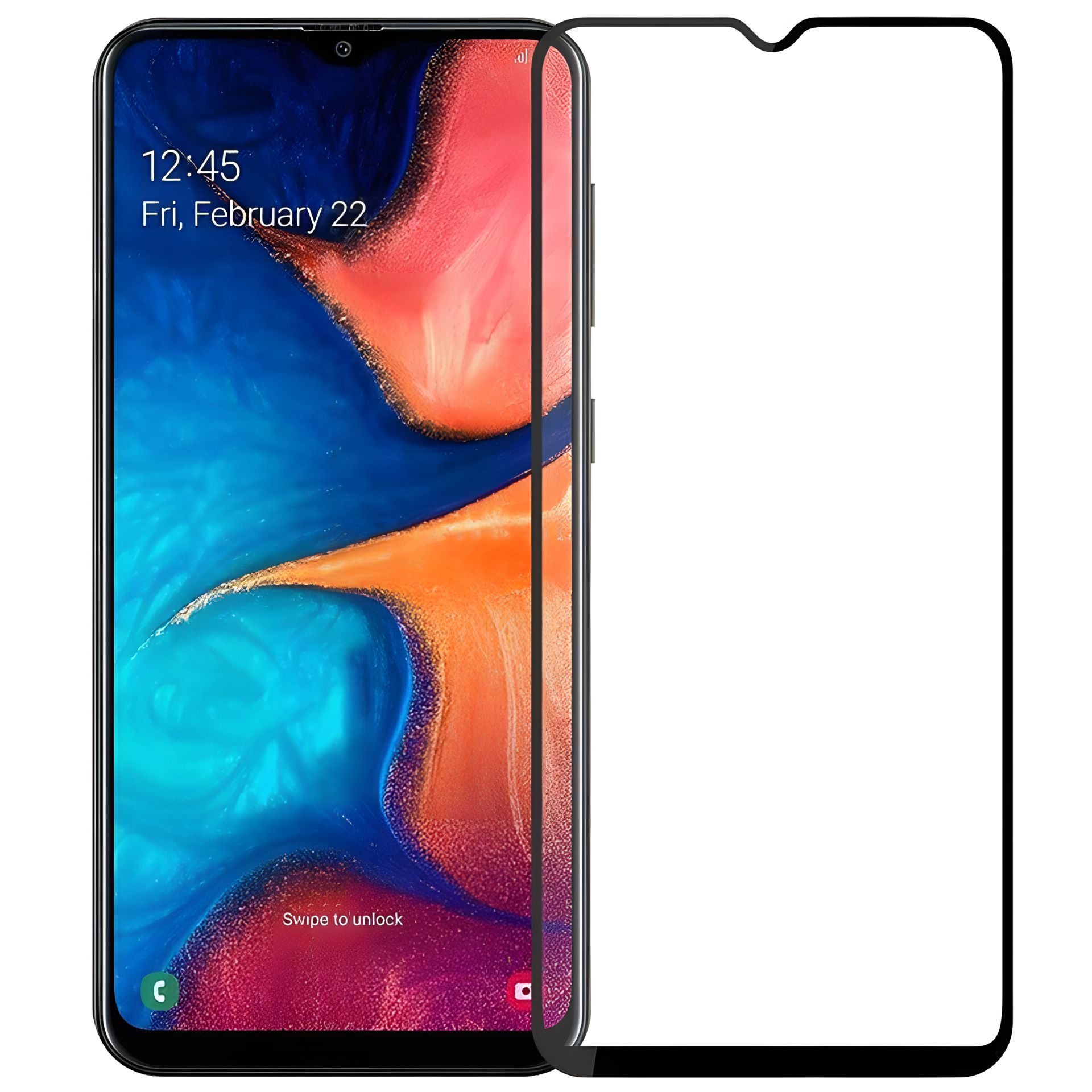 Защитное стекло Full screen PowerPlant для Samsung Galaxy A20S, Black Защитное стекло Full screen PowerPlant для Samsung Galaxy A20S, Black