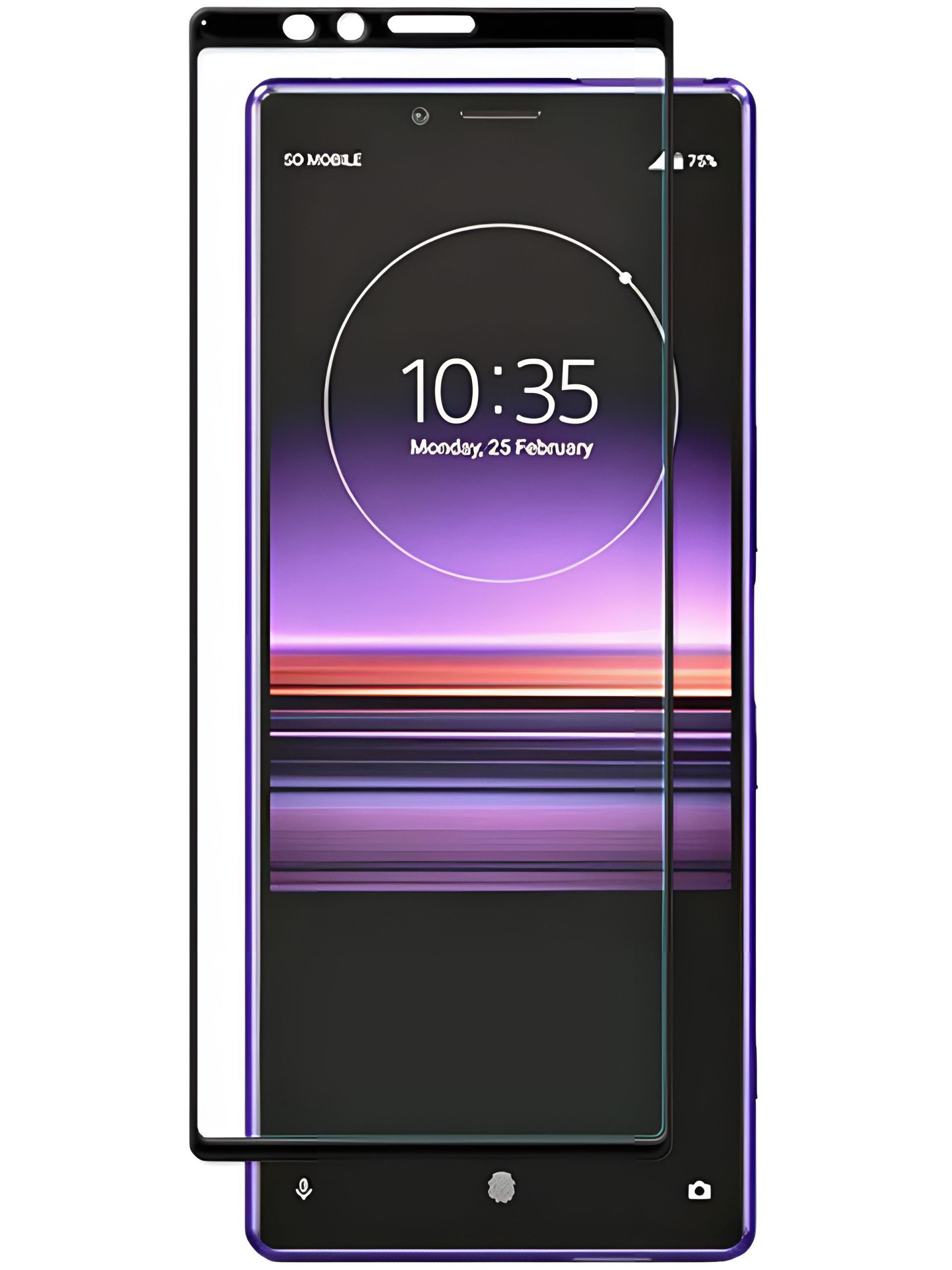 Защитное стекло Full screen PowerPlant для Sony Xperia 1 (Xperia XZ4), Black Защитное стекло Full screen PowerPlant для Sony Xperia 1 (Xperia XZ4), Black