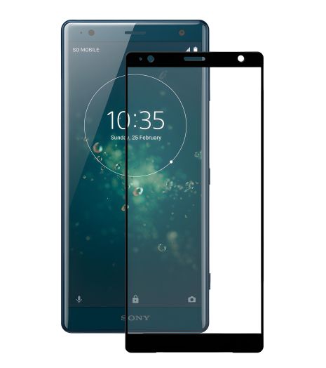PowerPlant стекло полного покрытия для Sony Xperia XZ2 Compact, черное