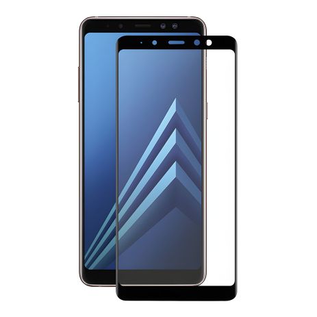 Повноекранне захисне скло PowerPlant для Samsung Galaxy A8+ (2018), чорний колір