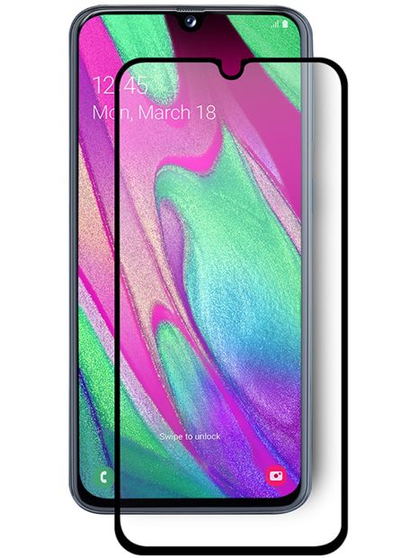 Захисне скло Full screen PowerPlant для Samsung Galaxy A40, Black