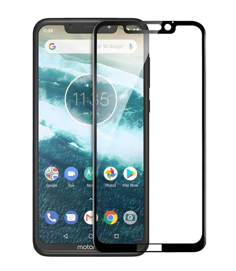 Full screen захисне скло PowerPlant для Motorola One Power, Black